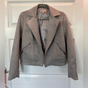 Philosophy Women XS Casual Jacket Blazer Soft Gray Faux Leather